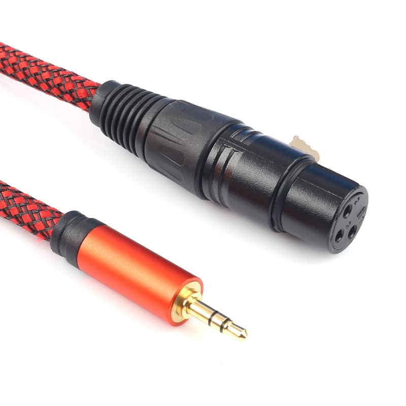 SiYear Câble microphonique asymétrique 3,5 mm mini jack 1/8" TRS mâle vers XLR femelle pour smartphone vers table de mixage stér