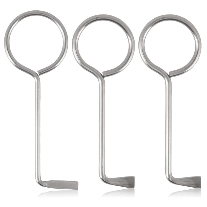 Lot de 3 clés à garnitures universelles professionnelles - En acier inoxydable - Clé à barbe - Clé universelle pour portes de ch