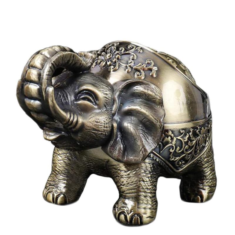 VOANZO Cendrier en métal avec couvercle et couvercle - Cendrier décoratif créatif pour homme - Cadeaux rétro - Ornements artisan
