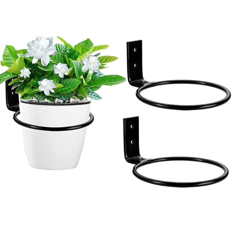 3 Pièces Tenture Murale Pot de Fleur, Bague Pot de Fleurs en Métal, Mur d'étagère de Pot de Fleur, Convient pour Suspendre des P
