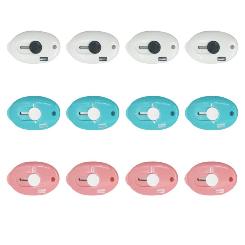 12 Pièces Mini Couteau Utilitaire, Mini Ouvre-Lettre, Mini Cutter, Utilisé pour les Cadeaux de Décoration de Porte-Clés, Adapté
