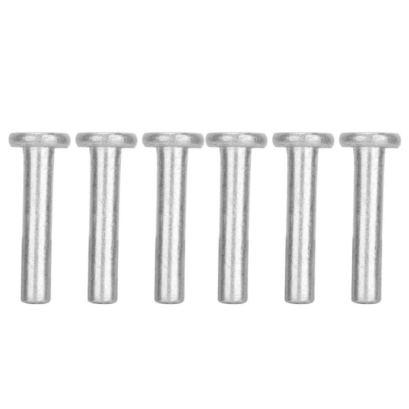 Rivets Pleins,100pcs M4 Rivet Solide à Tête Plate en Alliage d'Aluminium Rivets Pleins Rivets Tête Plate Kit d'Assortiment de Fi