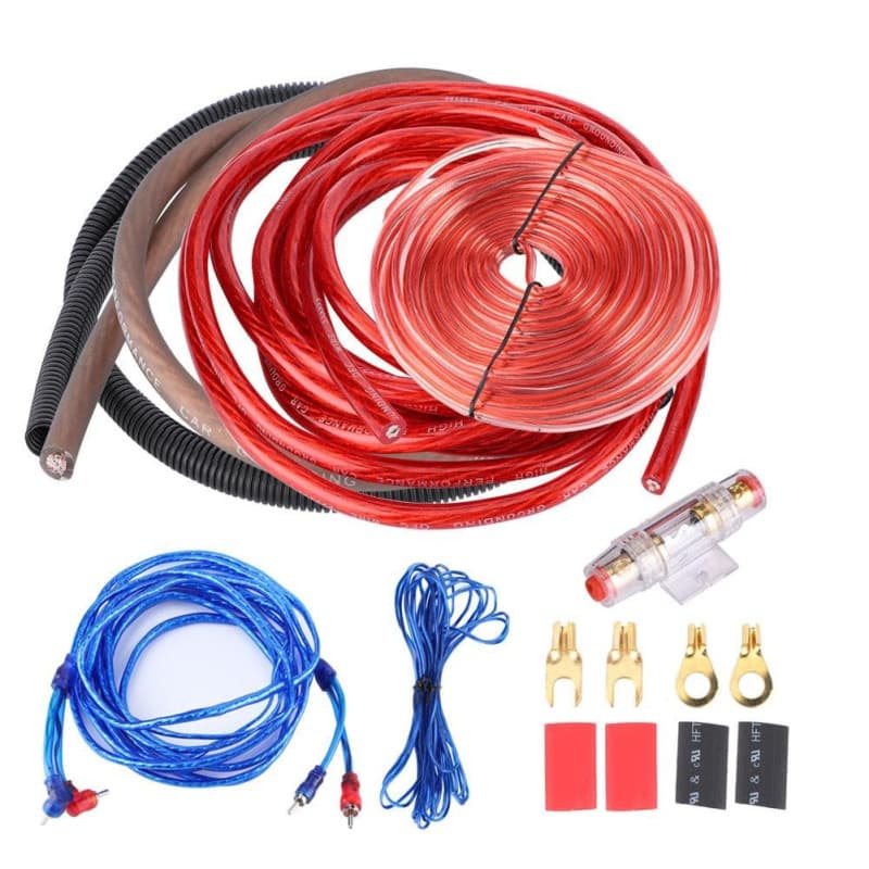 KSTE Kit Cablage Amplificateur, 4 Guage 2800W Voiture Amplificateur Audio Haut Parleur Subwoofer d'installation de câblage Kit S