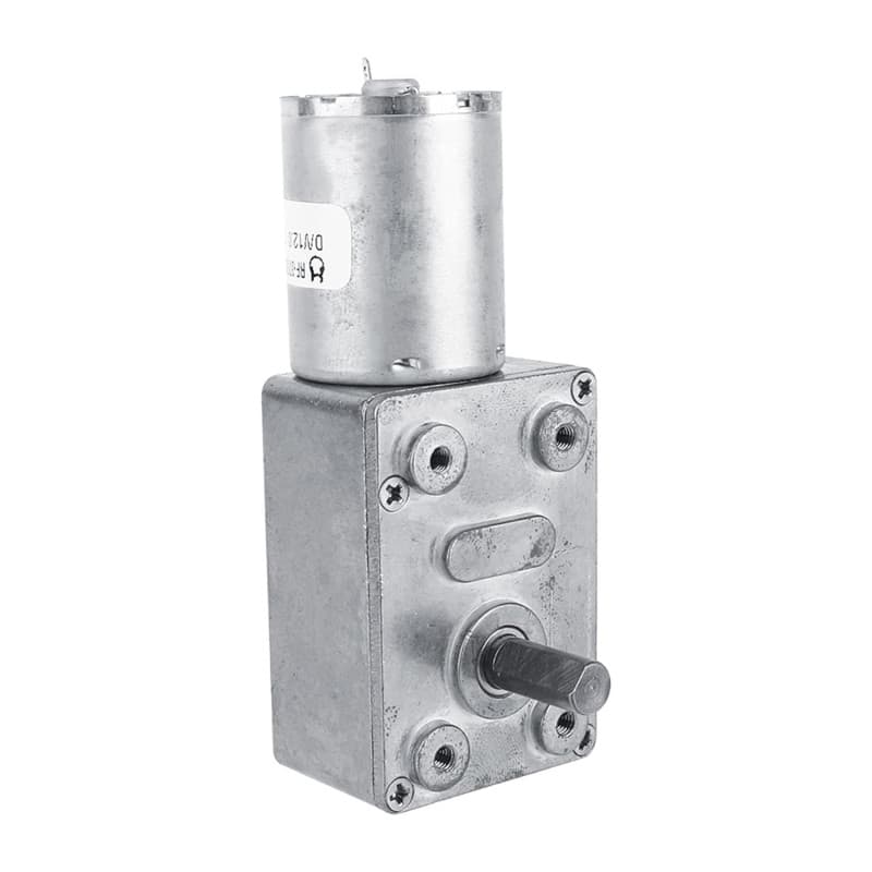 DC 12V Moteur Électrique de Réduction Réversible à Couple Élevé Boîte de Vitesses Motoréducteur à Engrenage à Vis sans Fin 5RPM/