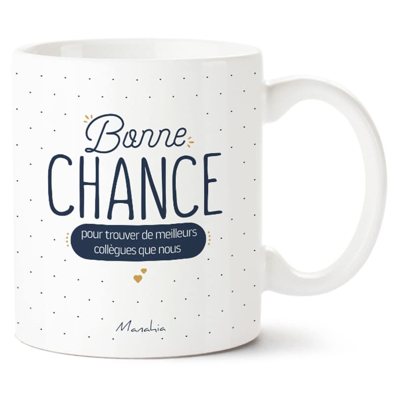 Manahia Mug Cadeau Collègue De Travail - Bonne chance pour trouver de meilleurs collègues que nous - Avec Boite Kraft - Imprimé