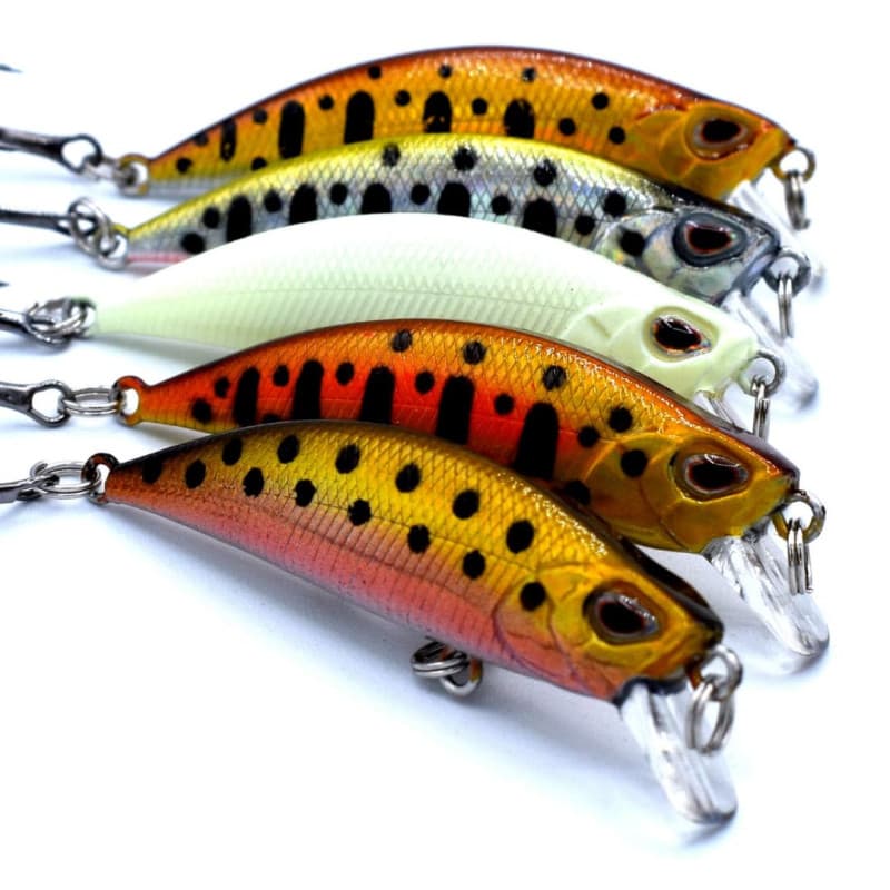 trifyd ® - Poisson Nageur Truite 6cm, Le Pack de 5 leurres de pêche