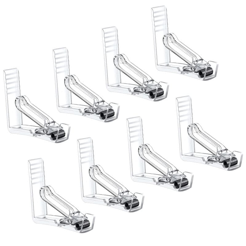 CZ Store®-✮Marque Française✮-Pince Nappe|Lot de 8|✮✮Garantie A Vie✮✮-Fixe Nappe avec Clip à Ressort-Pince Nappe Exterieur en Pla