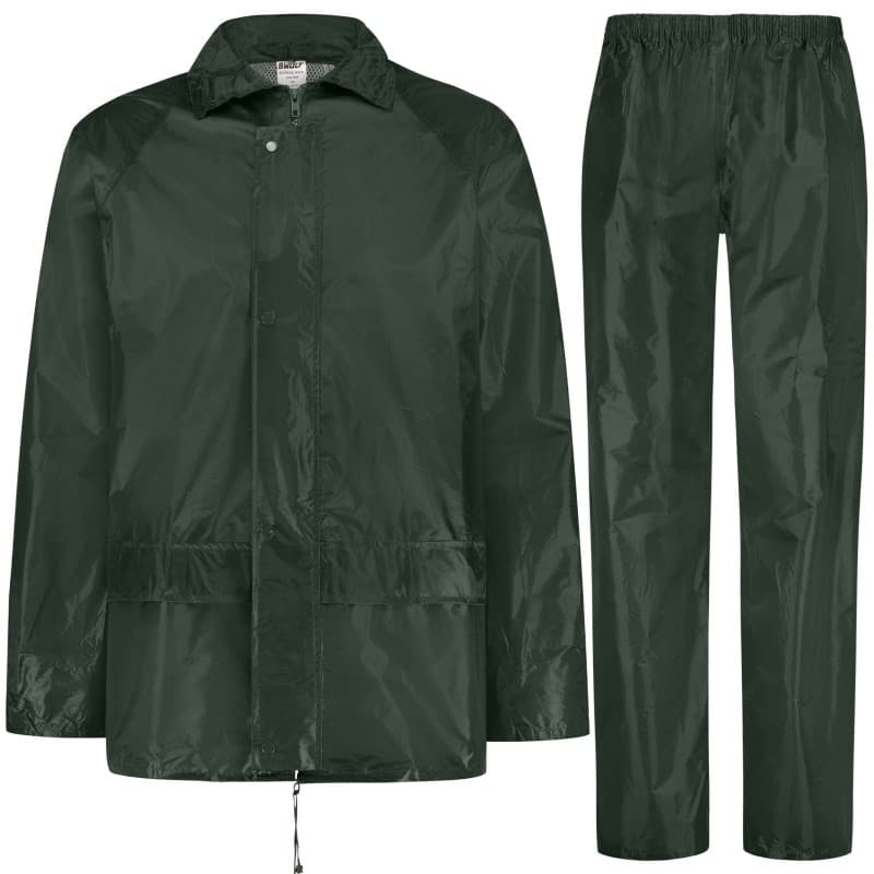 BWOLF Himalaya Combinaison de pluie à manches longues imperméable avec taille élastique Veste à capuche pour homme Veste de plui