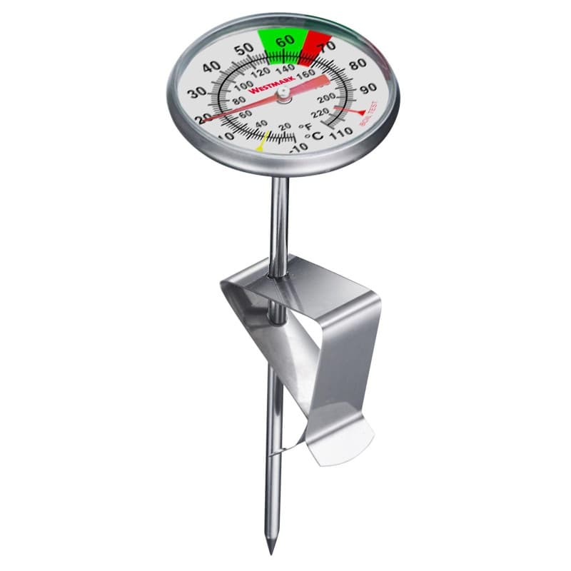 Westmark Thermomètre à lait - Thermomètre de cuisine pratique pour faire mousser le lait de façon optimale, savoureuse mousse de
