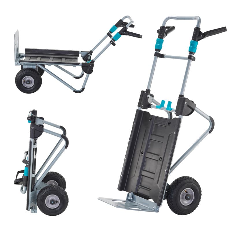 wolfcraft 5535000 -Système de transport TS 2500 - La solution 2-en-1 : diable et chariot