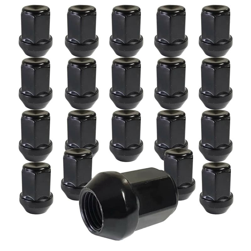 TRACER Lot de 20 écrous de roue coniques fermés noirs M14 x 1,5 compatibles avec Chrysler, Ford, Land Rover, Opel