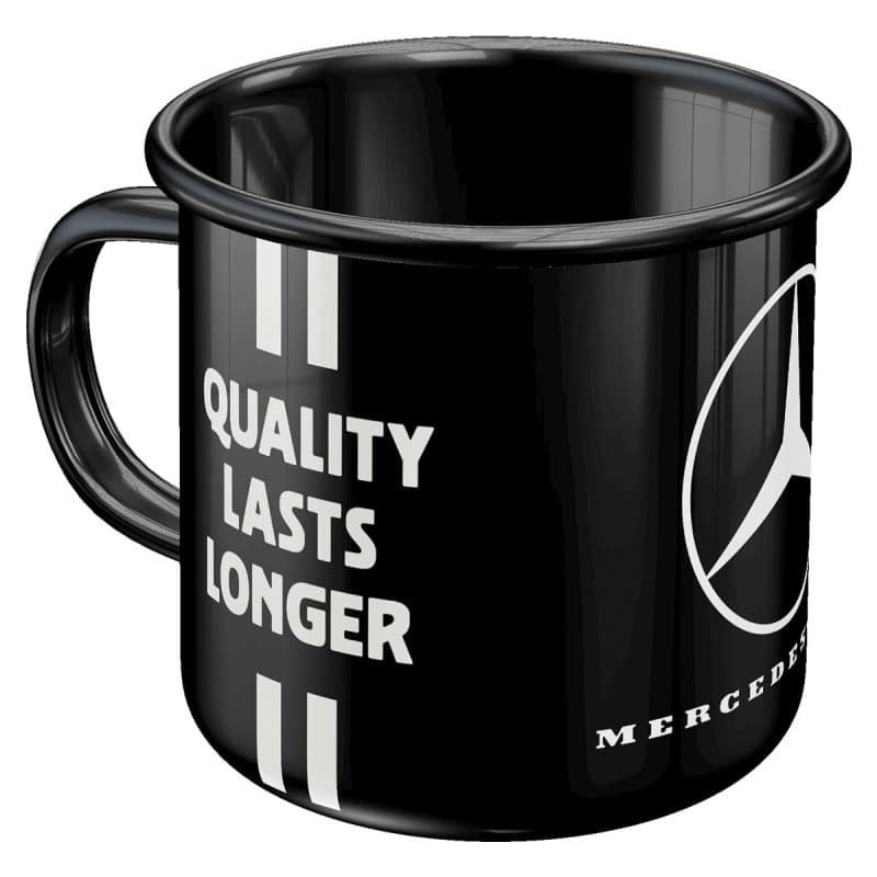 Nostalgic-Art Tasse rétro en émail, 360 ml, Daimler Truck – Drivers Only – Idée de cadeau pour fans d'automobiles, Mug de campin