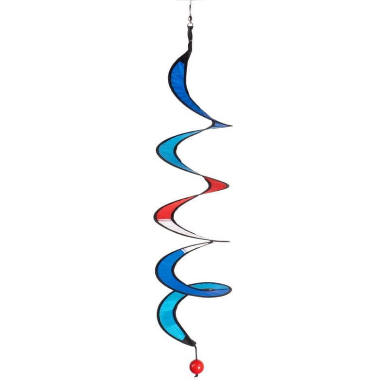 CIM Twister S Maritim Spirale en Toile de Voile résistant aux UV et aux intempéries Ø 10 cm, Longueur 75 cm avec Clip et émerill