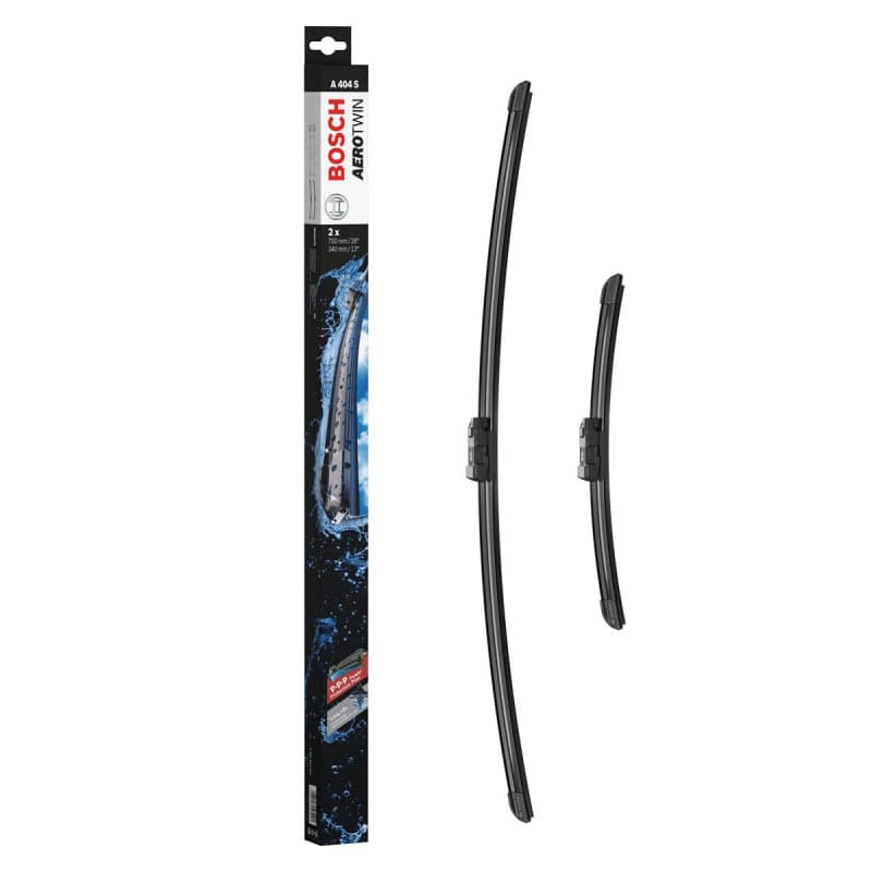 Bosch Balais d'Essuie–Glace Plats Aerotwin A404S, Longueur: 700mm/340mm – 1 Paire de Balais avant