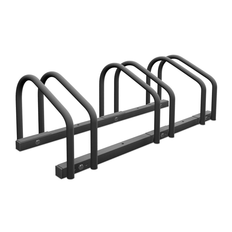 Relaxdays Râtelier pour 3 vélos, Roues de Largeur 60 mm Max., Porte-vélos en métal, Anthracite