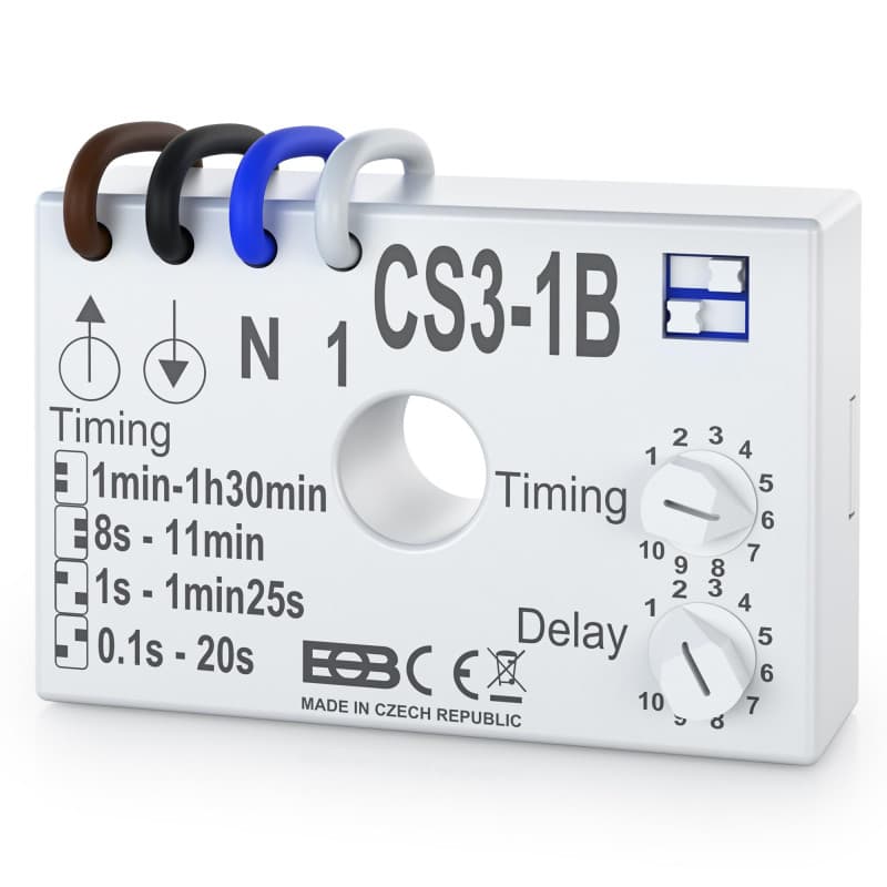 ELEKTROBOCK CS3-1B Relais temporisé | Interrupteur temporisé 230 V | pour Ventilateurs et éclairage | Montage dans la boîte d'en
