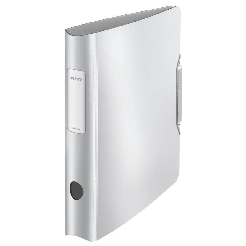 Leitz 11090004 Classeur à levier Effet Brossé -Blanc - 6,5 cm