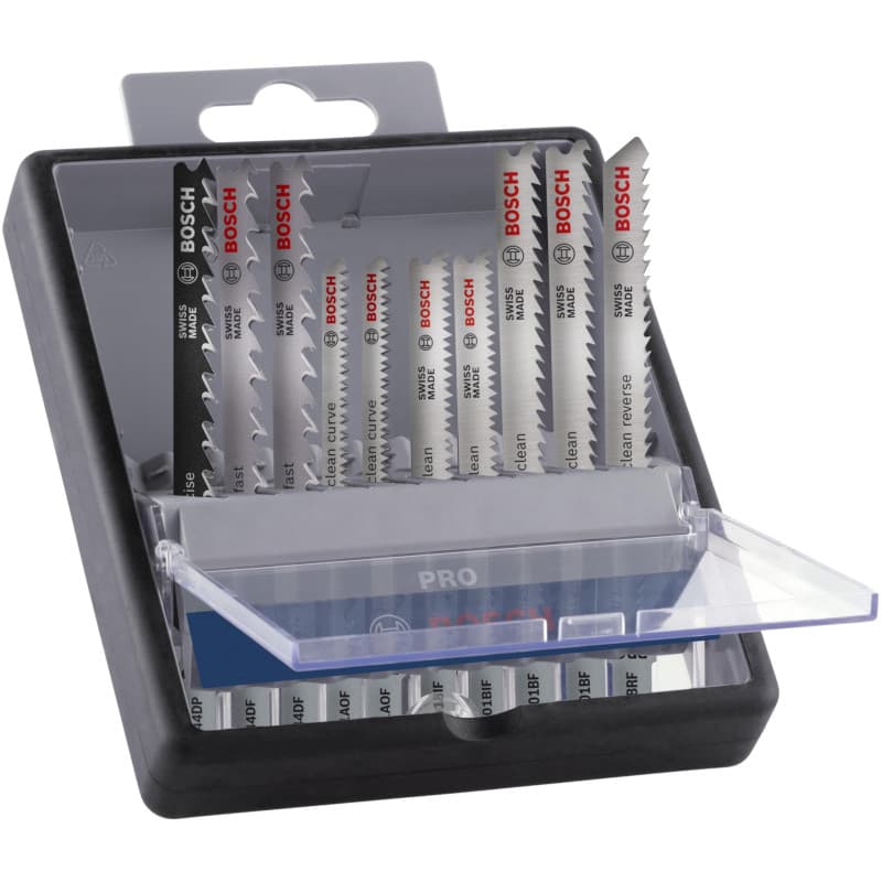 Bosch 10x Kit de lames de scie sauteuse PRO Hardwood and Laminate (pour Bois dur, Parquet, Longueur 83 mm, Professional Accessoi