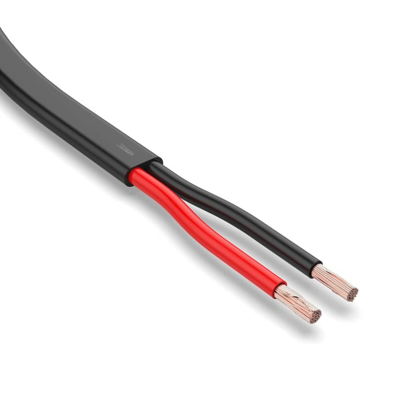 Auprotec Câble de véhicule de 10 m - 2 x 4,0 mm² - Câble plat à 2 fils - Câble électrique FLYY