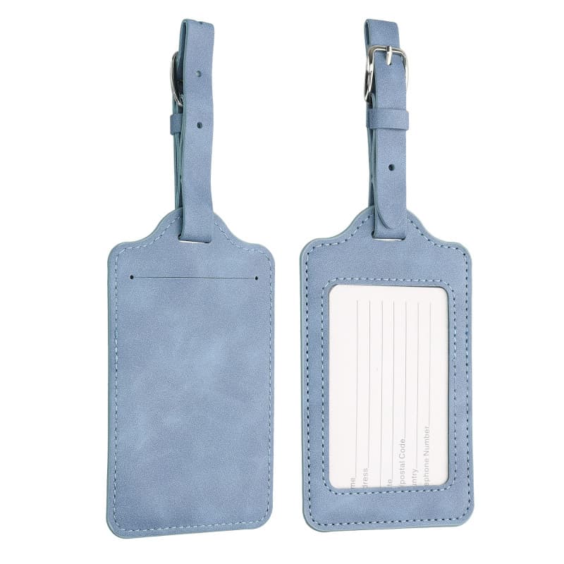 kwmobile 2x Étiquette bagage pour valise - Lot 2x Tag porte-étiquette pour valise et sac de voyage avec carte nom adresse numéro