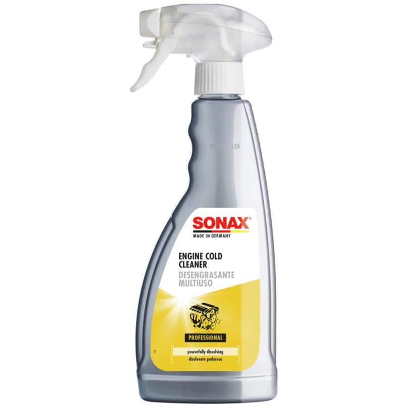 SONAX Nettoyant moteur (500 ml) assure un dégraissage rapide et fiable des moteurs, des pièces de machines, des agrégats et des