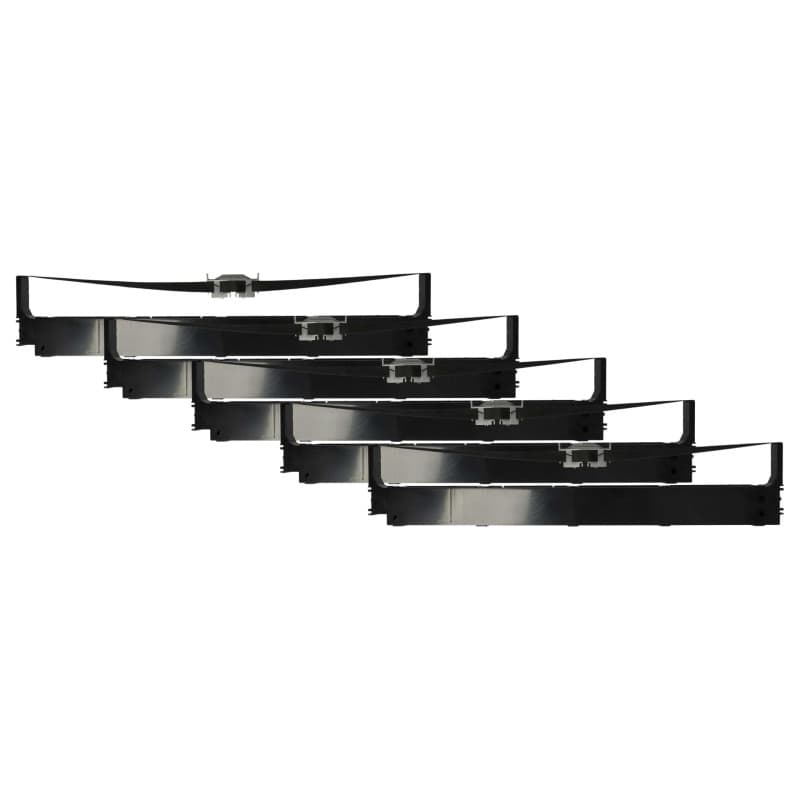 vhbw 5x Ruban encreur compatible avec OKI Microline ML-5621, ML-5721, ML-5761, ML-5791 imprimante matricielle ou de reçus - noir