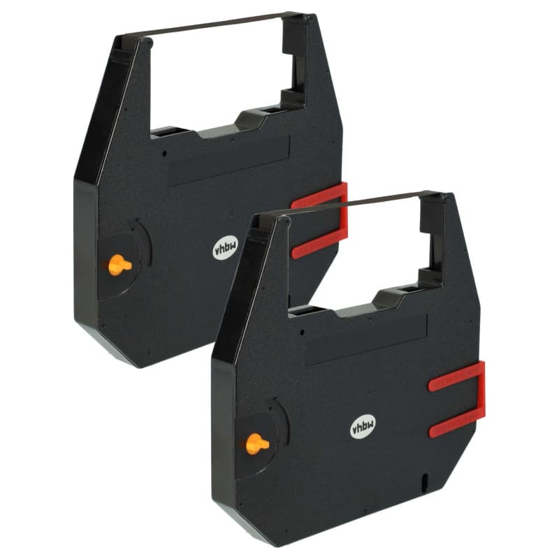 vhbw 2x Ruban encreur compatible avec Twen 180 DS Plus, 180 Plus imprimante matricielle ou de reçus - ruban carbone, noir