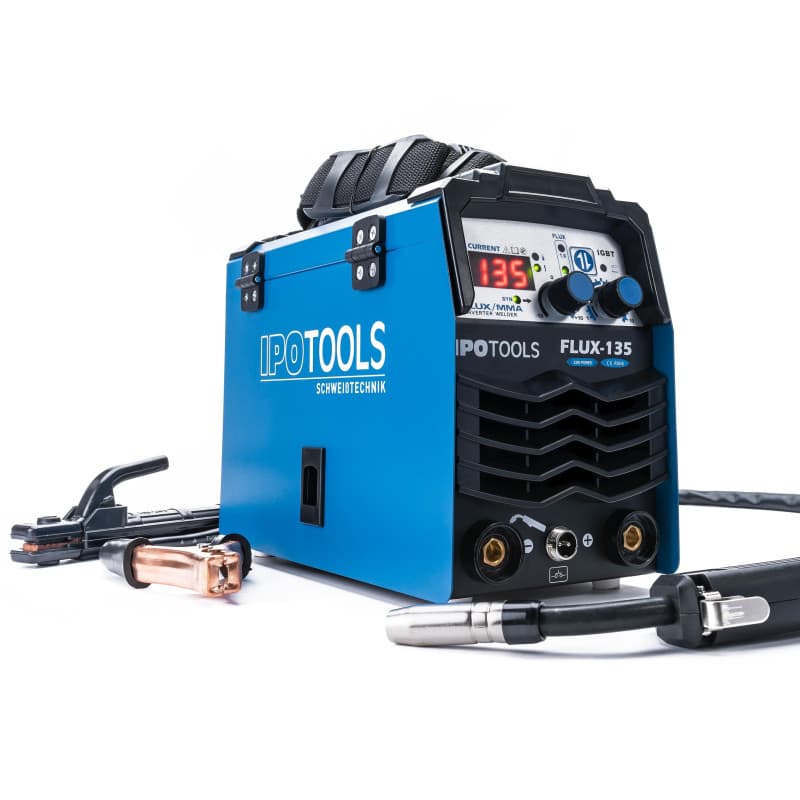 IPOTOOLS FLUX-135 Poste à souder fil fourré sans gaz - 135 A FLUX Poste à souder inverter sans gaz pour poste à souder fil fourr
