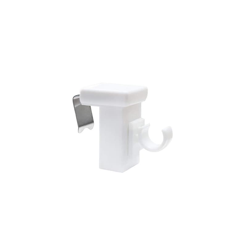 Dekondo Lot de 4 crochets de fenêtre pour la décoration - Blancs - Épaisseur de la fenêtre : 10-27 mm - Idéal pour insérer des t