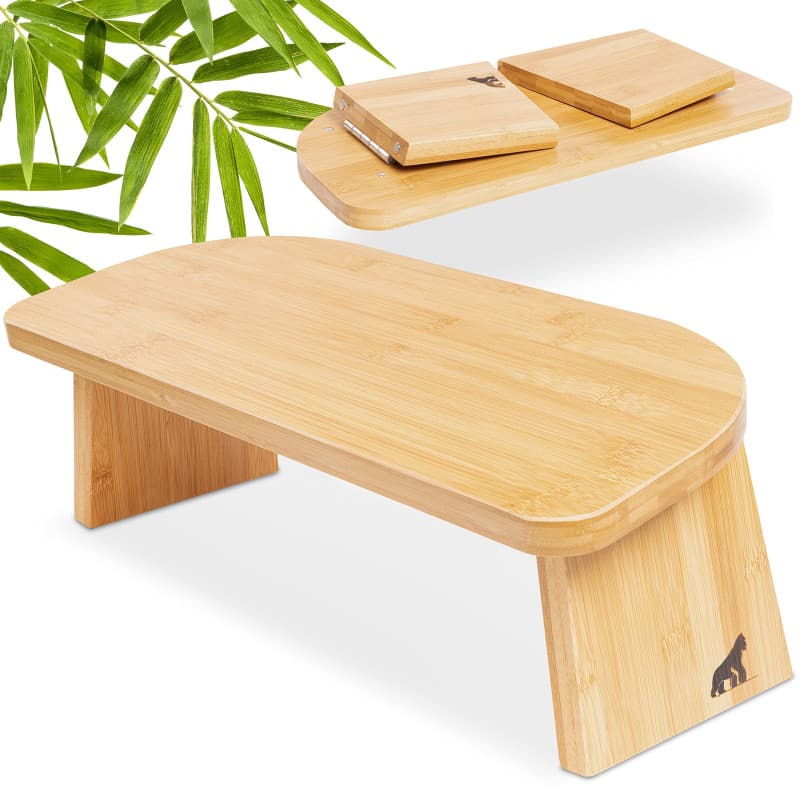 My Fat Gorilla Banc de Méditation Pliable en Bambou, Siège de Yoga Ergonomique, pour Une Expérience de Méditation Profonde et Co