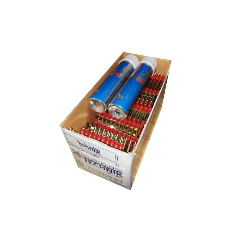 Clous à béton HC extra durs 3,0 x 25 mm + gaz pour cloueuse à béton Spit Pulsa 700 C