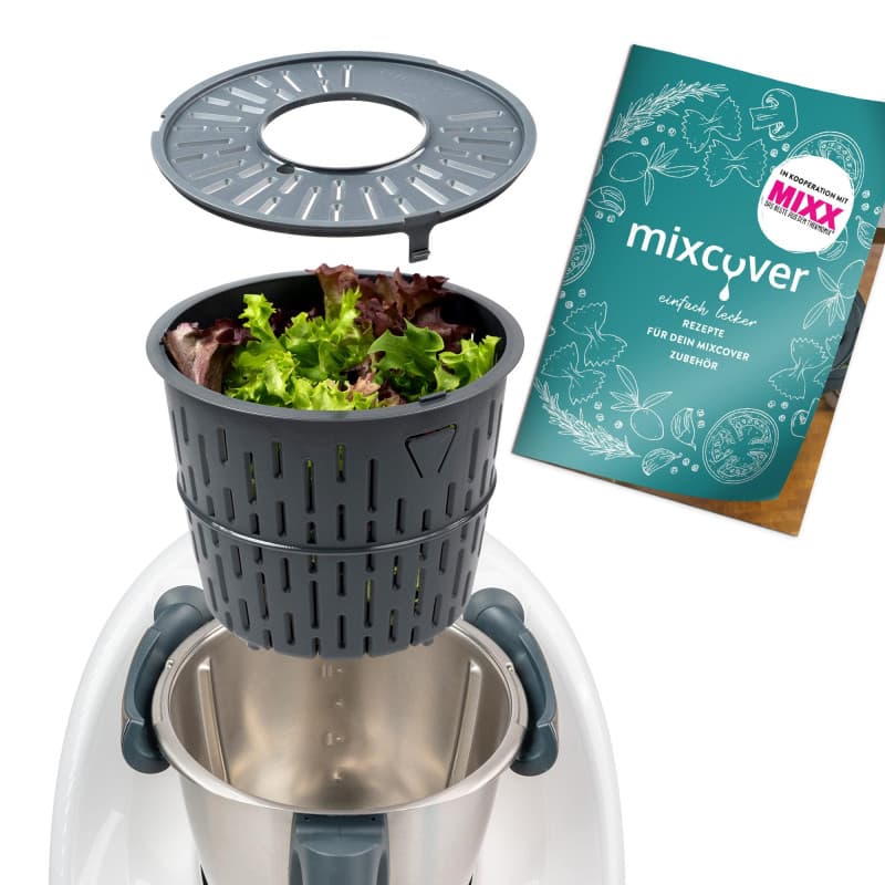 mixcover version améliorée essoreuse à salade compatible avec Thermomix TM6 TM5 - lavage et séchage de la salade - séchoir à sal