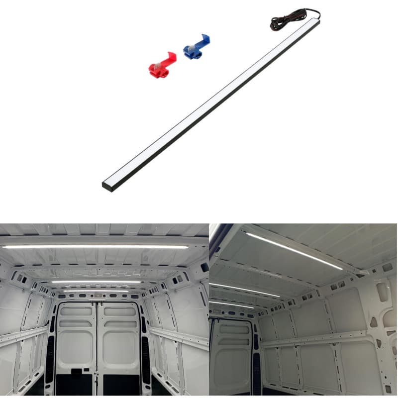 QLS Éclairage LED pour coffre de voiture - 100 cm - Noir - Pour voiture, camping-car, bus, caravane, bateau, camping-car, cuisin
