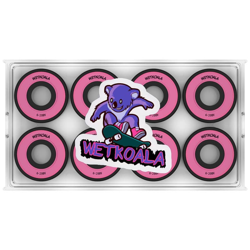 WETKOALA Roulements à billes ABEC-9 en céramique (8 pièces) pour skateboard, roller, longboard, waveboard, scooter, etc.