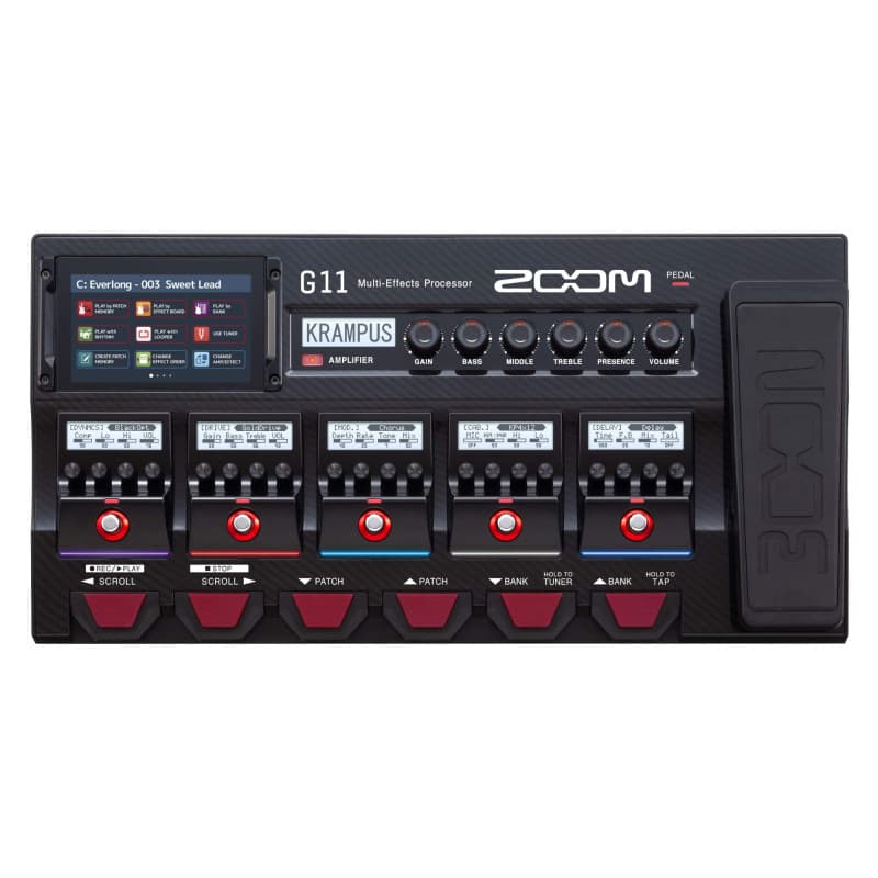 Zoom - G11 - pédalier multieffets avec réponses impulsionnelles - écran tactile - interface audio