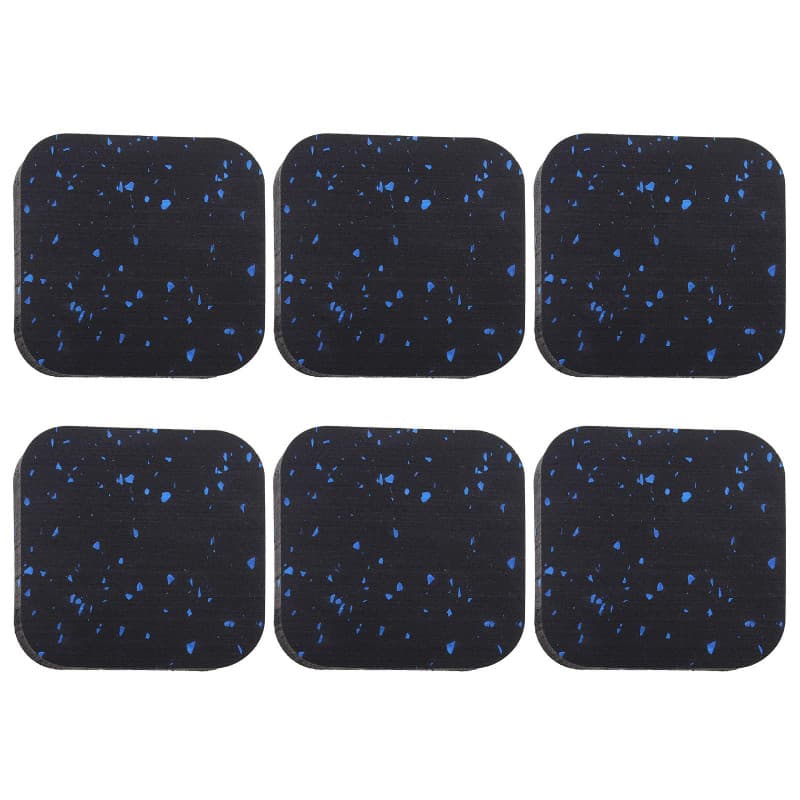 EMSea 6pcs 10cm Tapis de Roulant Absorbant Chocs en Caoutchouc Coussin de Sol Équipement Fitness Gym