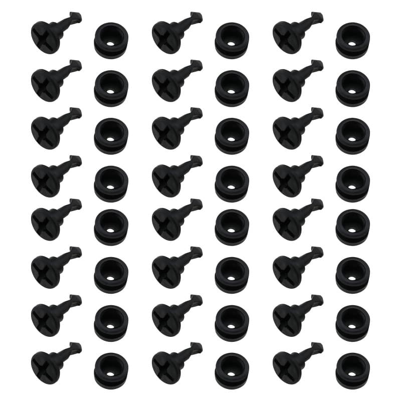 EMSea Lot de 30 boulons de fixation pour capot de moteur N90801101 - Clip de fixation pour capot - Compatible avec VW Seat Skoda