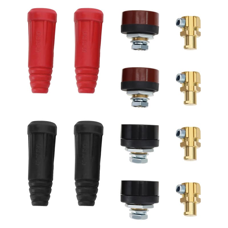 YINETTECH 8 Pièces Connecteur de Panneau de Câble de Soudage TIG Fiche et Prise DKZ35-50/DKJ35-50 Connecteur Rapide de Câble de