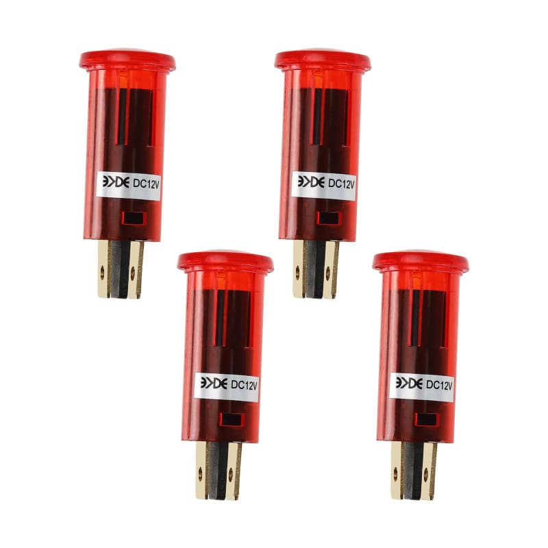 VGOL 4pcs Rouge Voyant Lumineux 12V Mini Accessoires d'indicateur Puissance de Voyant Lumineux Rouge pour Appareils Ménagers de