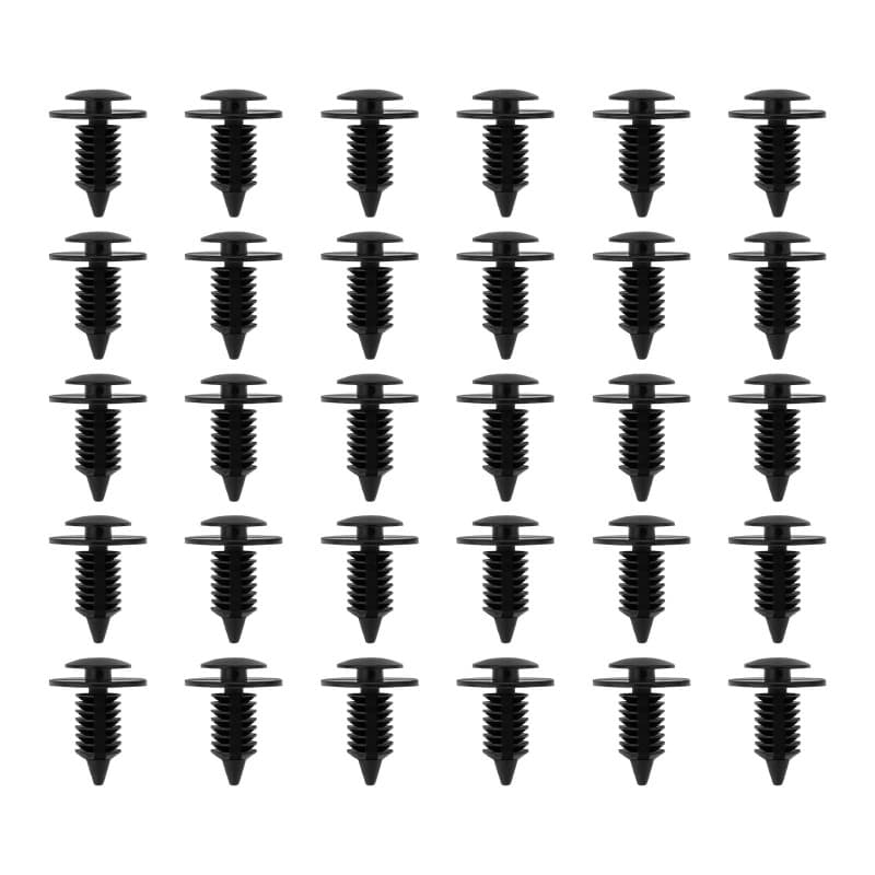 VGOL 30 Lot Clips Poussée pour Sapin Voiture Pièce Rechange Diamètre La Tige 9mm Longueur Totale 25mm Largeur 18,5mm Rivets Plas