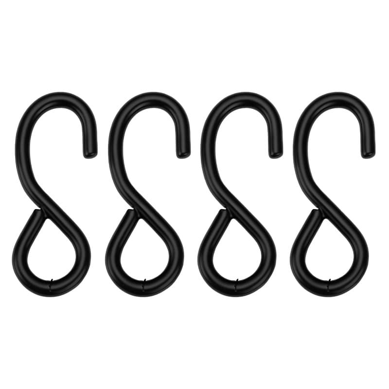 VGOL Lot de 4 sangles à cliquet en S, charge de 600 kg, crochet à cliquet robuste en S, crochets de rechange pour sangles d'arri