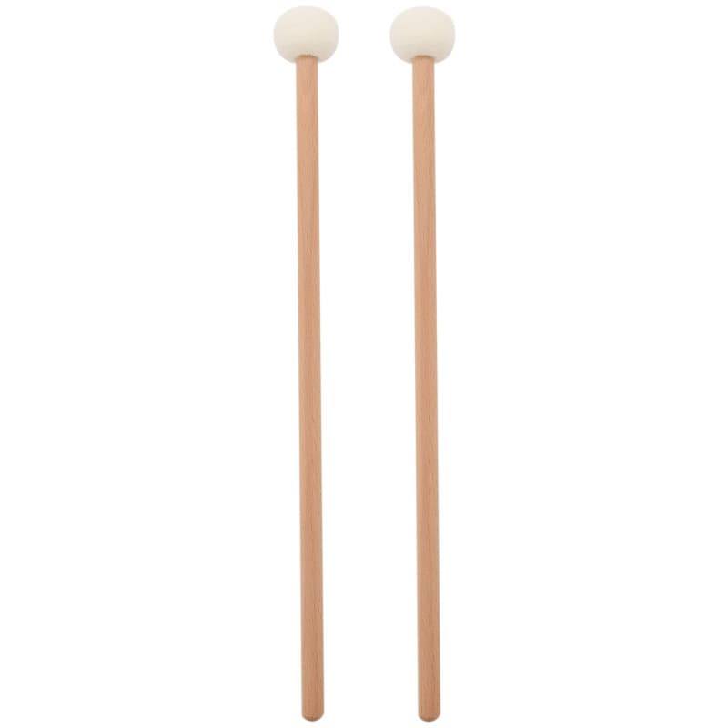 Niejgay 2 PièCes SéRies avec la Double TêTe Tambour Cymbale Gong les Bâtons de Marteau Souple Maillet les de Maillets le Marteau