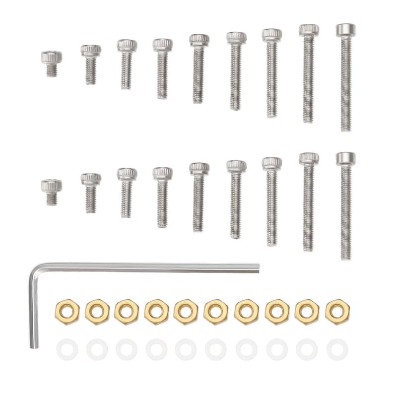 eMagTech 1 Kit de Montage de Cartouche de Tête de Platine Cartouche de Tête de Platine Phono Vis M2,5 Boulons écrous Rondelles C