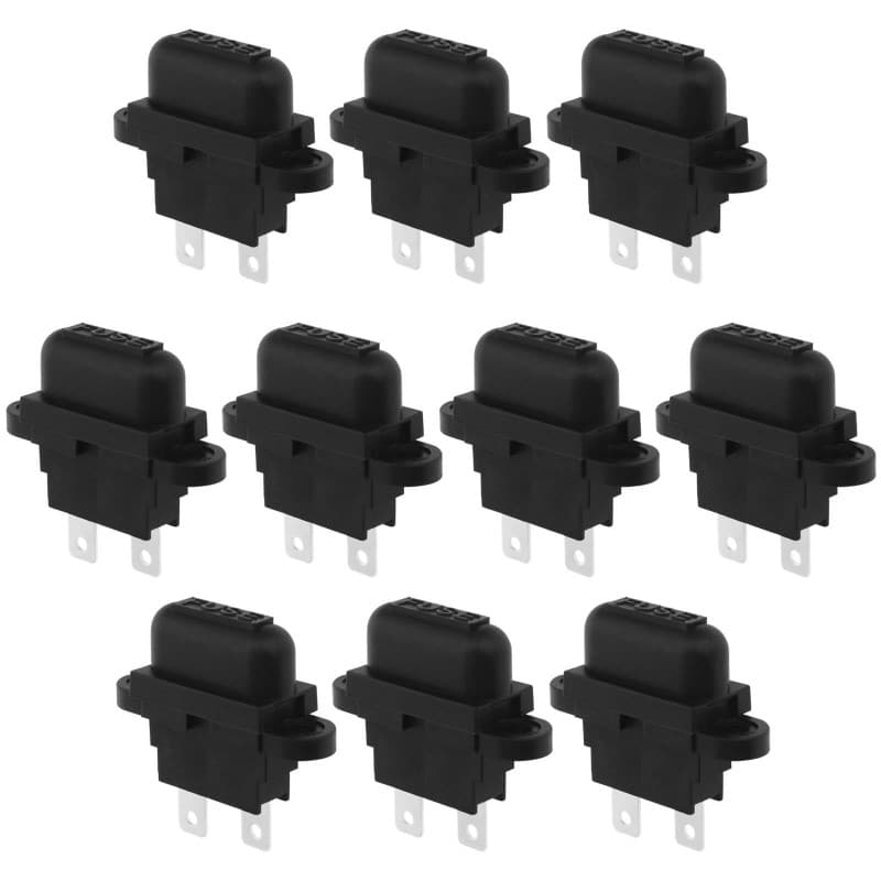 eMagTech Lot de 10 porte-fusibles à lame standard avec couvercles 250 V 50 A Protection contre les courts-circuits et les surcha