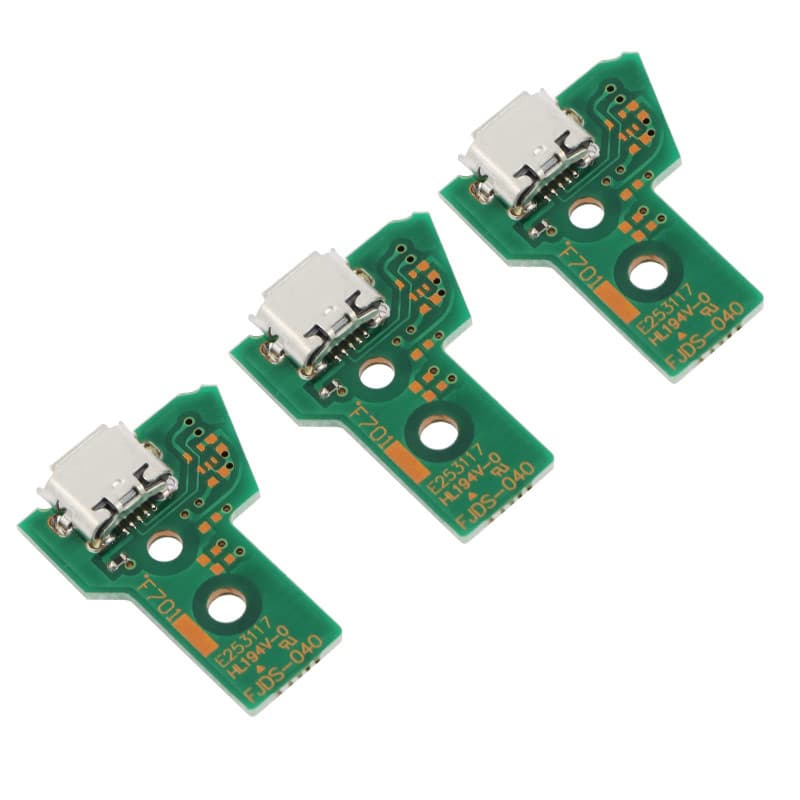 ECSiNG 3X JDS-040 Remplacement de Carte d'interface Assemblage du Port de Charge Compatible avec PS4 Pro Adaptateur Micro USB Ch