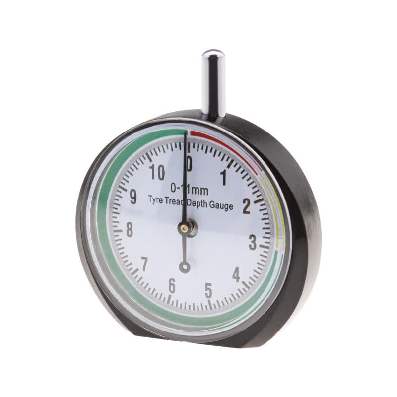 ECSiNG Jauge de Profondeur Bande Roulement de Pneu Type Cadran Professionnel Gamme d'outils de Mesure Portable 0-11mm pour Voitu