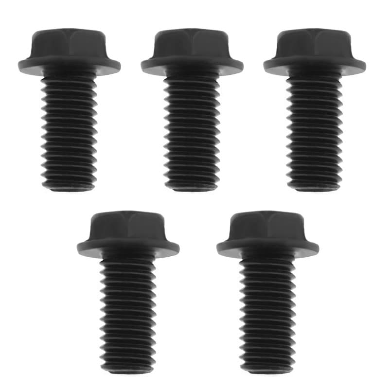 ECSiNG 5pcs M8x16mm Boulons à Filetage à Gauche Boulons à Bride Hexagonale Entièrement Filetés Boulon de Lame de Scie pour Lame