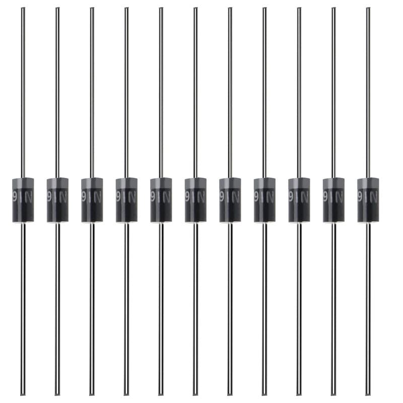 ECSiNG 100pcs 1N5819 Schottky Diodes 1A 40V Schottky Barrière Redresseur Diodes Composants Électroniques pour Panneau Solaire Ch