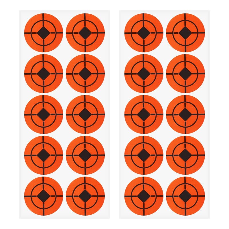 ECSiNG 250pcs 5cm Autocollants de Cibles de Tir Cibles Ronds Auto-adhésifs Autocollant en Papier pour Tir à l'arc Tir Sportif, P