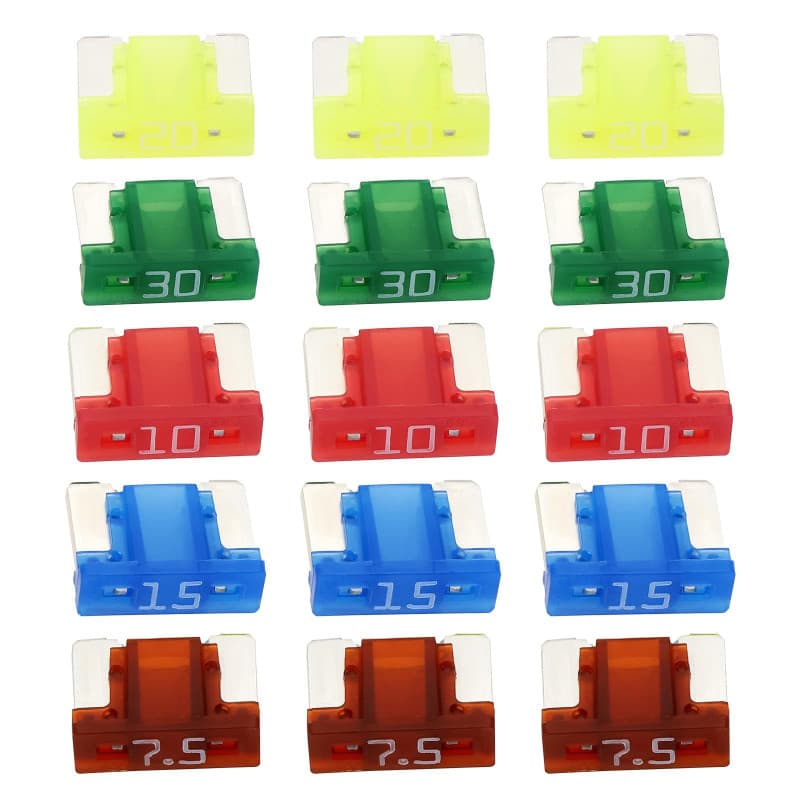 LT Easiyl 50pcs Fusibles pour Voiture BFLP Fusibles à Lame 7,5 A 10 A 15 A 20 A 30 A 58 V 11 X 8,8 Mm Utilisés dans Les Systèmes